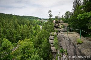 krucze skały w szklarskiej porębie Punkt widokowy na Kruczych Skałach punkty widokowe w Szklarskiej Porębie