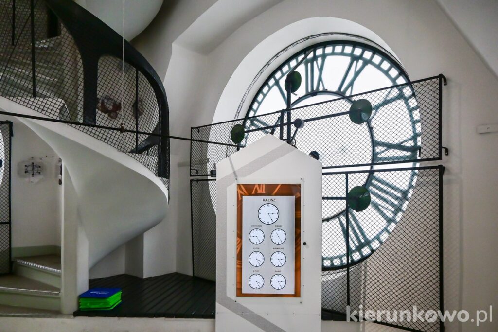 Wieża Ratuszowa w Kaliszu tarcza zegarowa mechanizm zegara