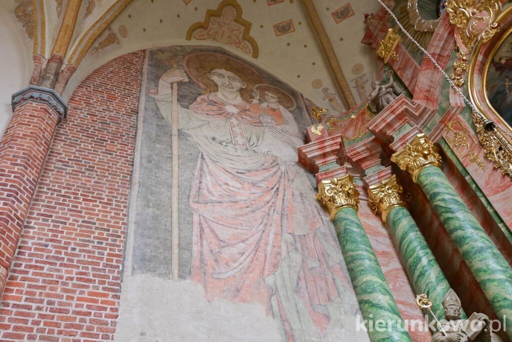 święty Krzysztof malowidło XIII XIV wiek kościół franciszkański św. stanisława w kaliszu
