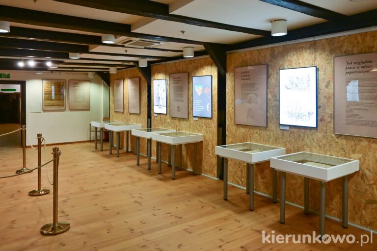 sala wystaw casowych muzeum w dusznikach-zdroju surowiec szmaciany