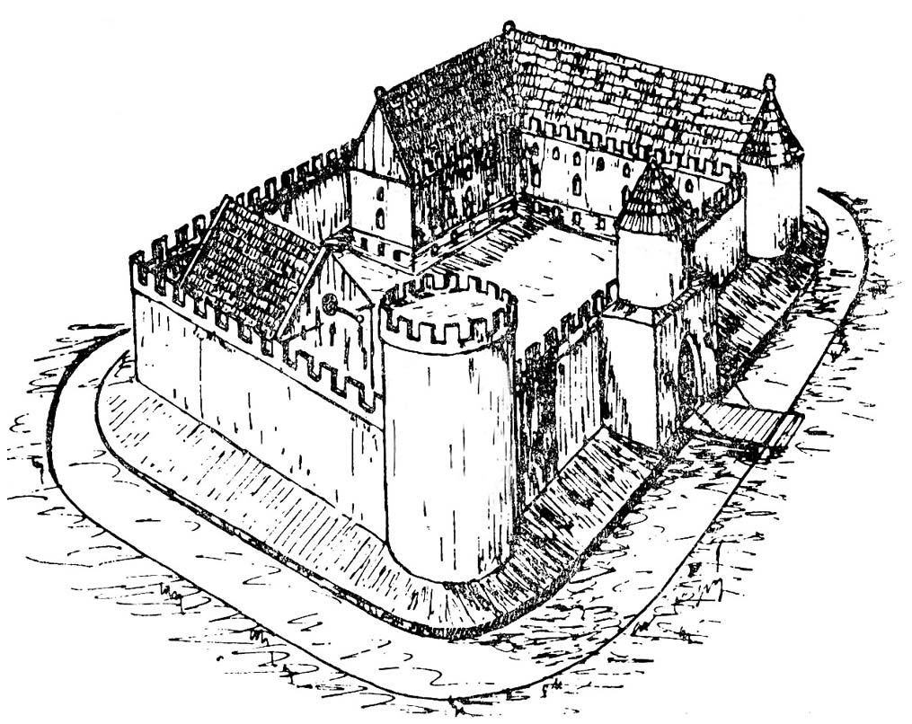 rekonstrukcja zamku z drugiej połowy XV wieku A.Karłowskiej-Kamzowej - zródło -medievalheritage.eu