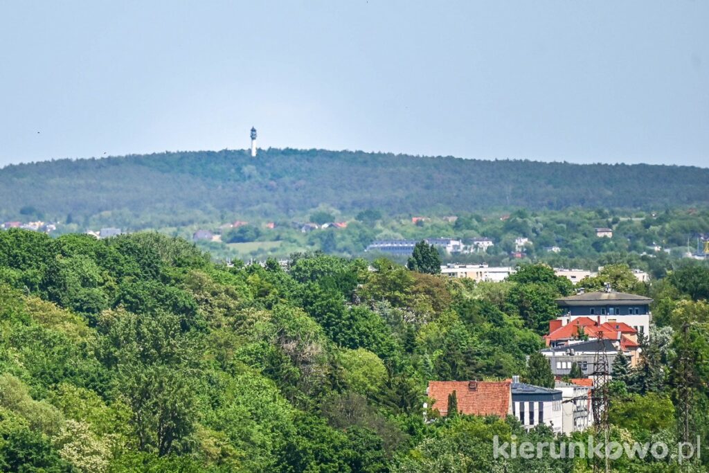 dziewicza góra widziana z tarasu widokowego na zamku poznań