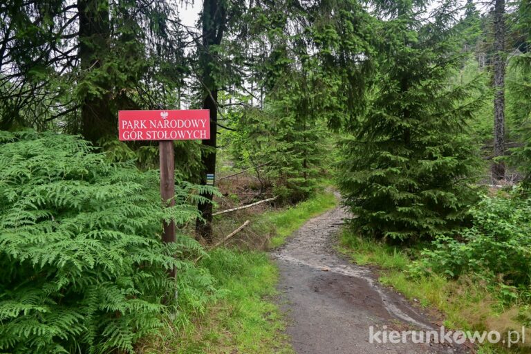 szlaki góry stołowe szlaki w górach stołowych tablica parku narodowego