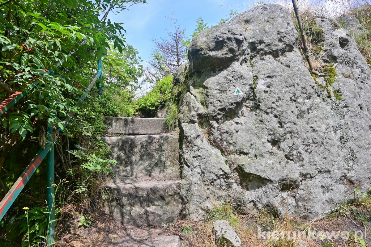 wejście na skałę punkt widokowy fort karola