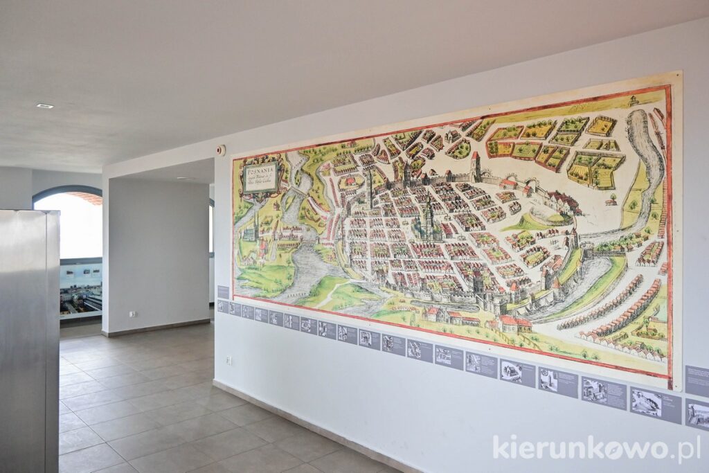 taras widokowy zamek królewski w poznaniu malowidło mapa poznań średniowiecze