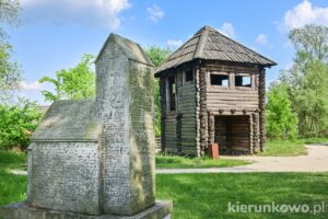 zawodzie w kaliszy rezerwat archeologiczny w kaliszu kaliski gród piastów rekonstrukcja średniowiecznego grodu obronnego makieta murowanej kolegiaty św. pawła w kaliszu