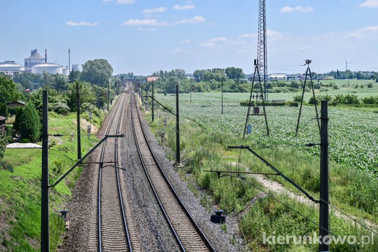 linia kolejowa poznań Kluczbork na wysokości środy wielkopolskiej