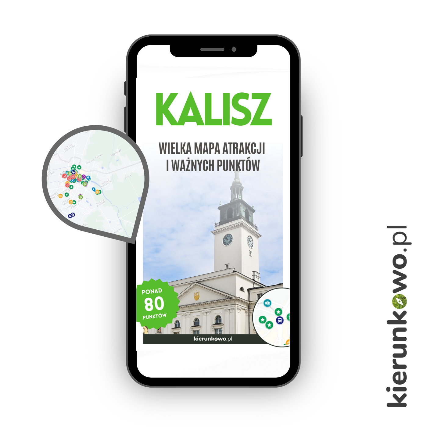 KALISZ Wielka mapa atrakcji i ważnych punktów