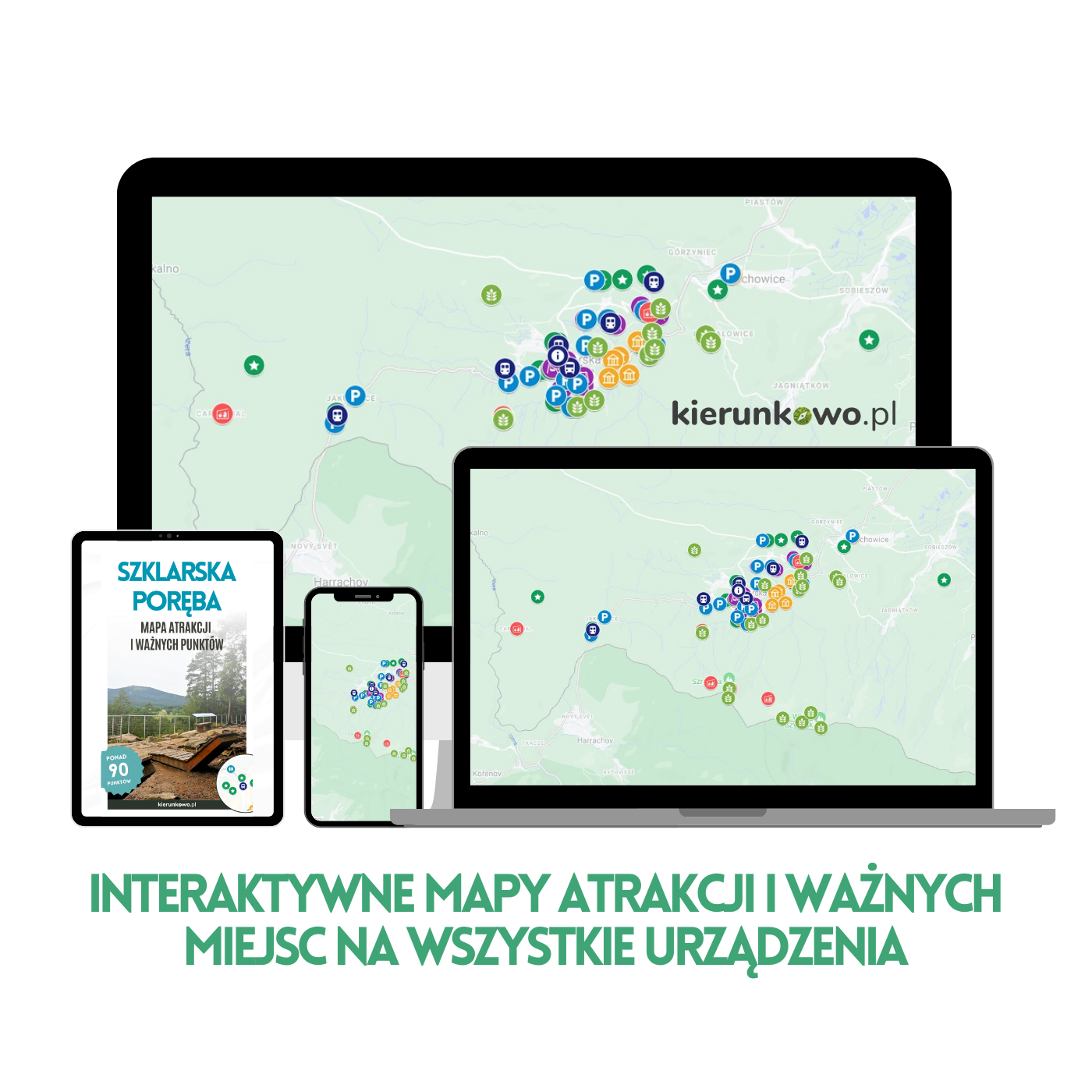 SZKLARSKA PORĘBA. Mapa atrakcji i ważnych miejsc