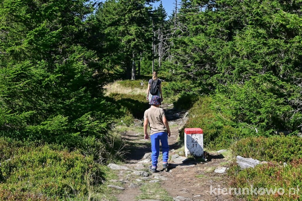 dziecko na szlaku w karkonoszach