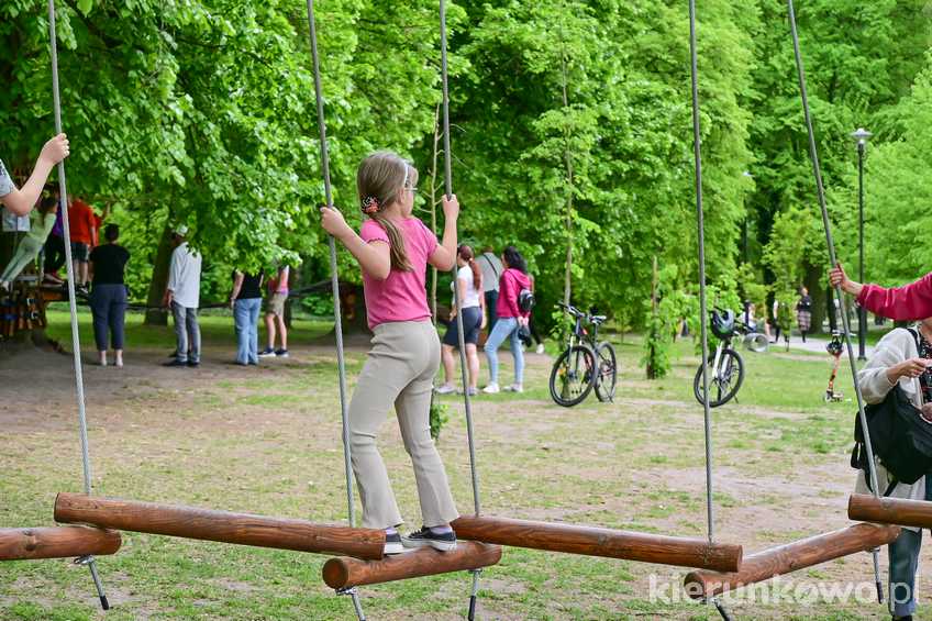 Park linowy na kórnickim Prowencie atrakcje dla dzieci w Kórniku