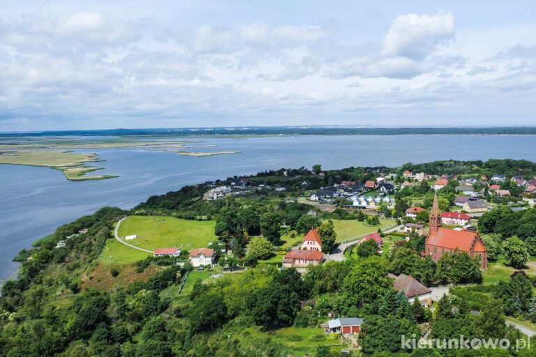Grodzisko Lubin - tarasy widokowe - Wsteczna Delta Świny (widok z drona)