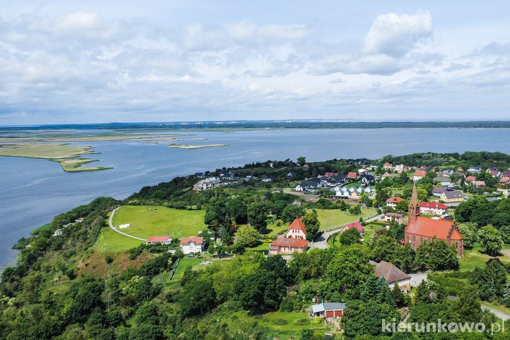 Grodzisko Lubin - tarasy widokowe - Wsteczna Delta Świny (widok z drona)