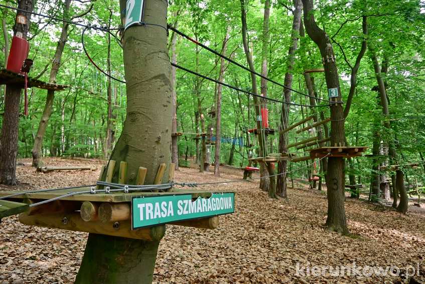 Trasa szmaragdowa - park linowy w Międzyzdrojach