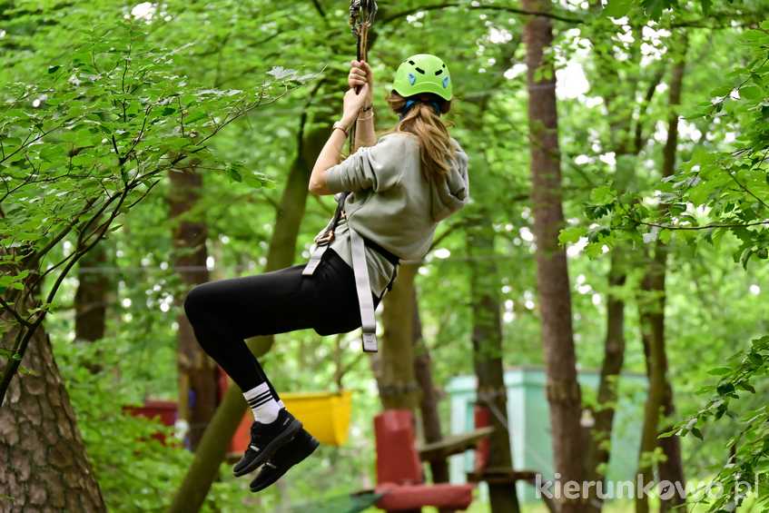 Park linowy Bluszcz Międzyzdroje - zjazd na tyrolce