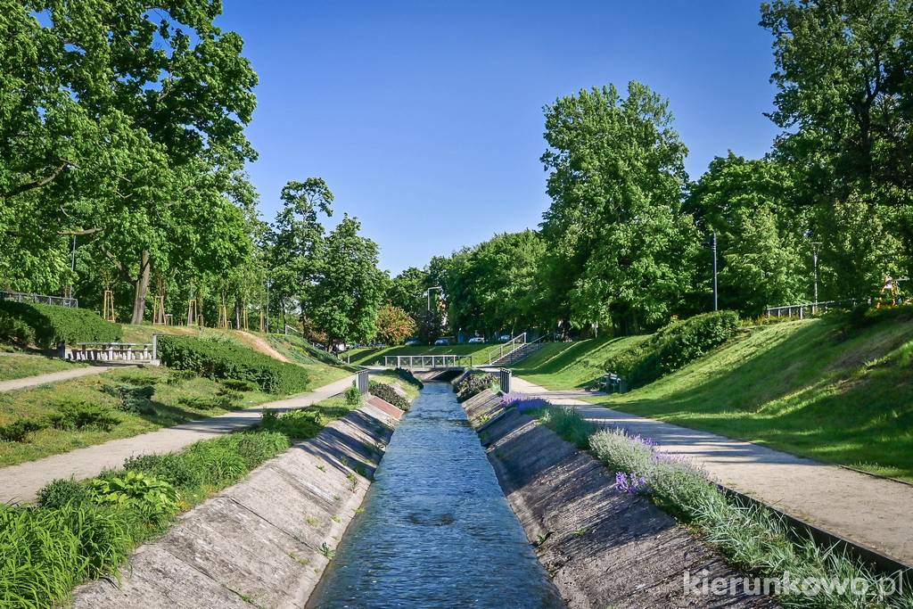 Odtworzony przebieg dawnego Kanału Bydgoskiego w okolicy Ronda Grunwaldzkiego