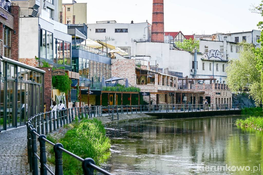 Zabytkowe budynki poprzemysłowe nad Kanałem Młynówka w Bydgoszczy