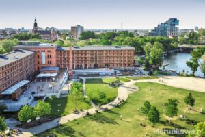 Wyspa Młyńska w Bydgoszczy z lotu ptaka Bydgoszcz atrakcje