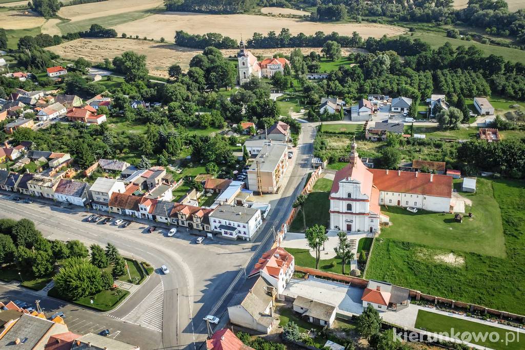Chocz z lotu ptaka (południowo-zachodni wierzchołek Rynku i jego okolica)