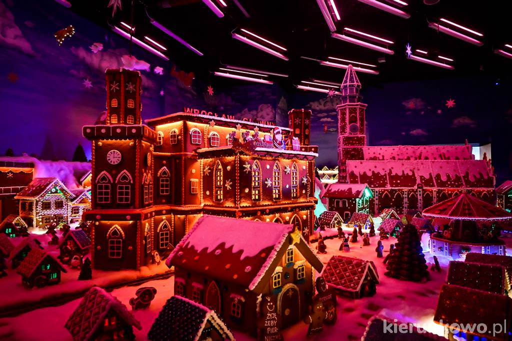 Miasto z Piernika w Kolejkowo Wrocław (piernikowy dworzec Wrocław Główny)