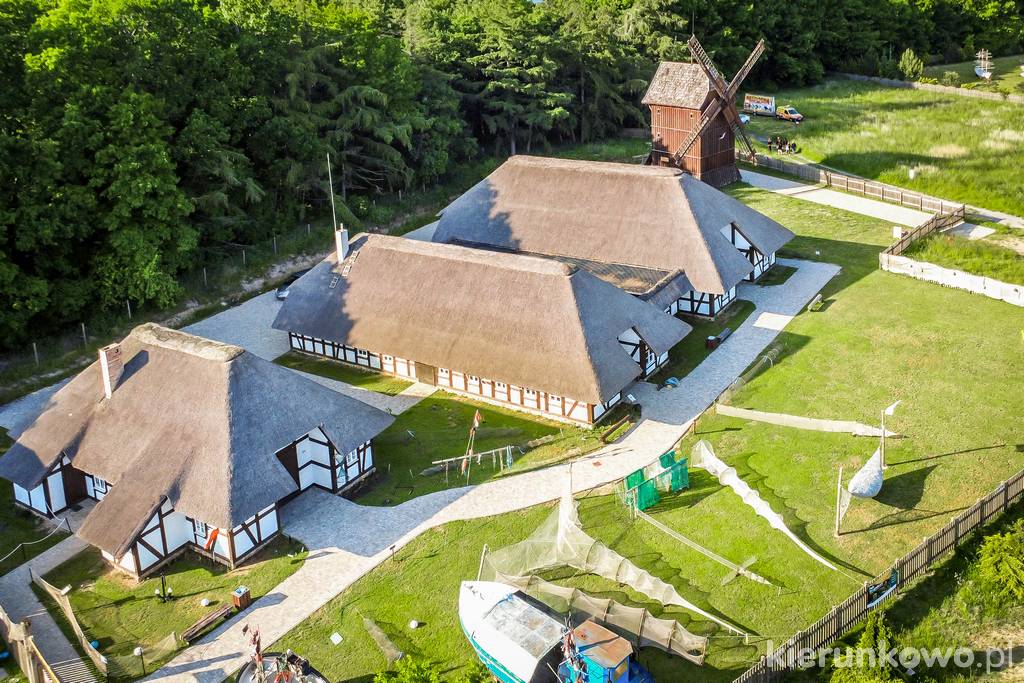 Park Etnograficzny w Niechorzu z lotu ptaka