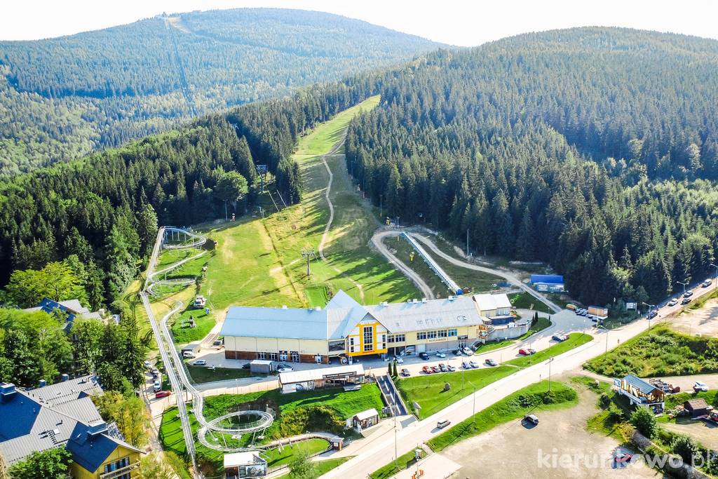 Ośrodek SKI&SUN Świeradów-Zdrój w całej okazałości (widok z drona)